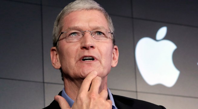 FILE - In this April 30, 2015, file photo, Apple CEO Tim Cook responds to a question during a news conference at IBM Watson headquarters, in New York. Apple has confirmed that it’s expecting an uncharacteristic decline in sales in the spring of 2016, amid signs of global economic weakness and overall slowing demand for new smartphones. So anticipation is building around Apple’s next iPhones, as investors and tech enthusiasts speculate over what might get the iconic Silicon Valley company back on the path to growth. (AP Photo/Richard Drew, File)