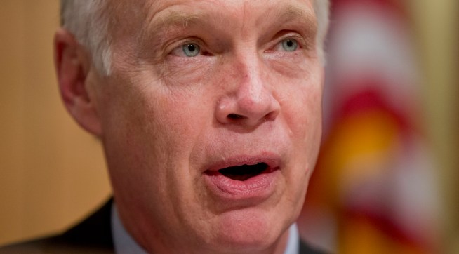 Senate subcommittee on Investigations member Sen. Ron Johnson, R-Wis., questions witnesses during the subcommittee's hearing on “adequacy of the Department of Health and Human Services’ efforts to protect unaccompanied alien children from human trafficking,” Thursday, Jan. 28, 2016, on Capitol Hill in Washington. (AP Photo/Manuel Balce Ceneta)