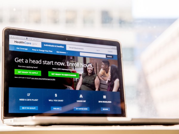 FILE - In this Oct. 6, 2015, file photo, the HealthCare.gov website, where people can buy health insurance, is displayed on a laptop screen in Washington. The Blue Cross Blue Shield Association said in a report released Wednesday, March 30, 2016, health insurers gained a sicker, more expensive patient population through the Affordable Care Act's coverage expansion. Its report offers an early glimpse at customers who have gained coverage in the past couple years. (AP Photo/Andrew Harnik, File)