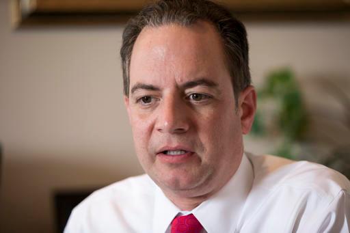 Republican National Committee Chairman Reince Priebus answers questions from The Associated Press about Thursday’s face-to-face meeting between Donald Trump, the GOP’s presumptive presidential nominee, and Speaker of the House Paul Ryan, R-Wis., at RNC headquarters on Capitol Hill in Washington, Friday, May 13, 2016. With the GOP both energized and torn over Trump’s rise, Trump and Ryan pledged to work together despite their differences, though the speaker stopped short of a full-throated endorsement.  (AP Photo/J. Scott Applewhite)