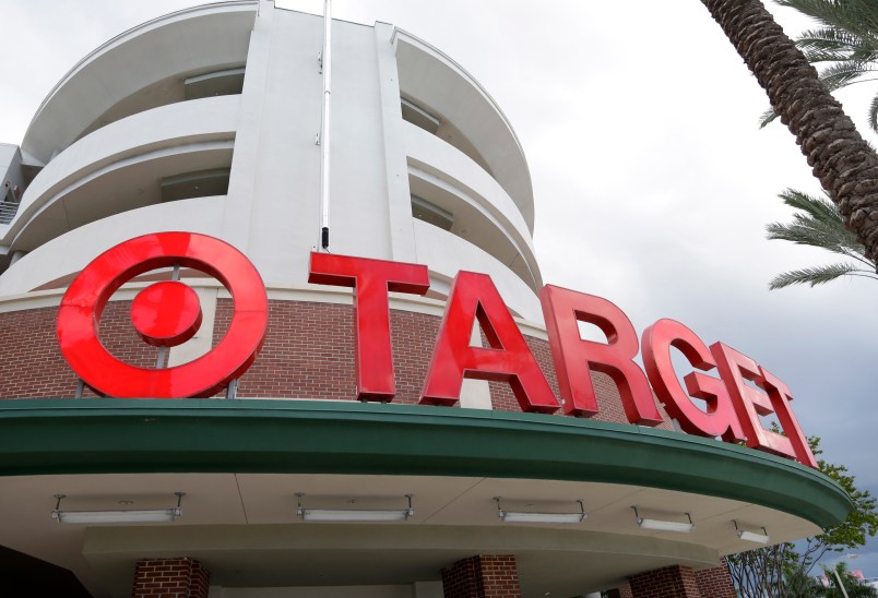 FILE - This Monday, Aug. 11, 2015, file photo, shows a Target store in Miami. Target is making a stand on the debate around what type of bathrooms transgender people can use. In a statement posted on its company website Tuesday, April 19, 2016, the discounter, based in Minneapolis, said transgender employees and customers can use the restroom or fitting room facility that "corresponds with their gender identity." (AP Photo/Lynne Sladky, File)