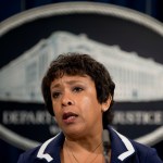 Attorney General Loretta Lynch speaks about recent shootings, Friday, July 8, 2016, at the Justice Department Washington. Gunmen shot and killed five police officers and wounded others in Dallas during a protest over fatal police shootings of black men in other states, authorities said. It appeared to be the deadliest day for U.S. law enforcement since the 2001 terrorist attacks. (AP Photo/Carolyn Kaster)