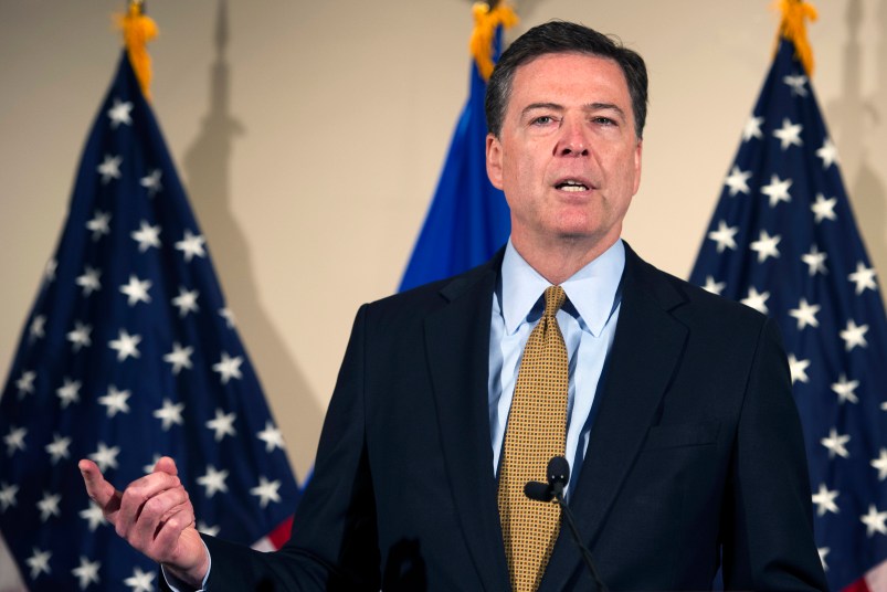 FBI Director James Comey makes a statement at FBI Headquarters in Washington, Tuesday, July 5, 2016. (AP Photo/Cliff Owen)