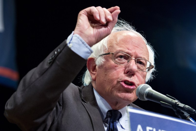 File-This June 23, 2016, file photo shows Democratic presidential candidate Sen. Bernie Sanders, I-Vt., addressing supporters in New York. Sanders says he’ll try to block Senate consideration of a bill that would require nationwide labeling of food with genetically modified products, but with a less stringent labeling requirement than the one included in Vermont’s law. Individual senators can put a hold on legislation, blocking it from coming up for debate unless backers can muster 60 votes. The Vermont independent says he prepared to resort to that tactic.(AP Photo/Craig Ruttle, File)
