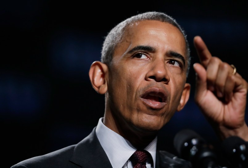 President Barack Obama speaks at the 95th National Convention of Disabled American Veterans in Atlanta, Ga., Monday, Aug. 1, 2016.     (AP Photo/Manuel Balce Ceneta)