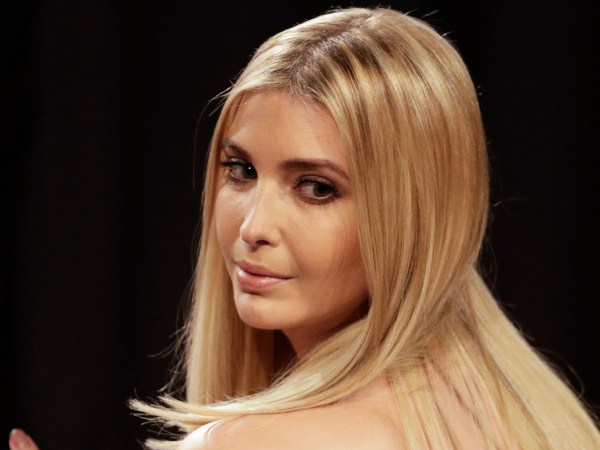 Ivanka Trump, daughter of Donald Trump looks over her shoulder before the start of the third presidential debate between Democratic presidential nominee Hillary Clinton Republican presidential nominee Donald Trump at UNLV in Las Vegas, Wednesday, Oct. 19, 2016. (AP Photo/John Locher)