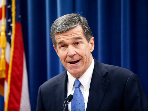 Governor-elect Roy Cooper holds a press conference to complain about efforts by Republicans to cut the power of the Governor's office during the special session of the General Assembly that is going on a few blocks away on Thursday, Dec. 15, 2016.