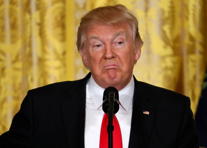 President Donald Trump speaks during a news conference in the East Room of the White House in Washington, Thursday, Feb. 16, 2017. (AP Photo/Pablo Martinez Monsivais)