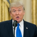 US President Donald J. Trump speaks before Rex Tillerson (not pictured) was sworn-in as US Secretary of State in the Oval Office of the White House in Washington, DC, USA, 01 February 2017. Tillerson was confirmed by the Senate, 01 February, in a 56-to-43 vote to become the nation's 69th Secretary of State. Credit: Michael Reynolds / Pool via CNP - NO'WIRE'SERVICE - Photo by: Michael Reynolds/picture-alliance/dpa/AP Images