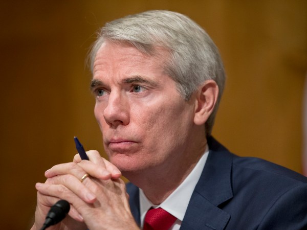 Chairman Rob Portman of Ohio, listens during a hearing of the Senate Permanent Subcommittee on Investigations to review billing and customer service practices in the cable and satellite television industry, on Capitol Hill, Thursday, June 23, 2016 in Washington. (AP Photo/Alex Brandon)