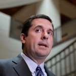 House Intelligence Committee Chairman Devin Nunes, R-Calif., left, speaks to reporters in the Capitol in Washington, Friday, March 24, 2017.  (AP Photo/J. Scott Applewhite)