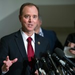 House Intelligence Committee Ranking Member Adam Schiff (D-CA), speaks with reporters about the committee's investigation into Russia's involvement in the recent U.S. presidential election, on Captiol Hill in Washington, Tuesday, March 7, 2017. (AP Photo/Cliff Owen)