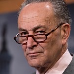 Senate Minority Leader Chuck Schumer, D-N.Y., pauses as he joins fellow Democrats in announcing their request of the Republican majority to delay the confirmation vote on President Donald Trump's controversial nominee to lead the Environmental Protection Agency, Scott Pruitt, until the nominee turns over the thousands of requested emails from his time as attorney general of Oklahoma, at the Capitol in Washington, Friday, Feb. 17, 2017. (AP Photo/J. Scott Applewhite)
