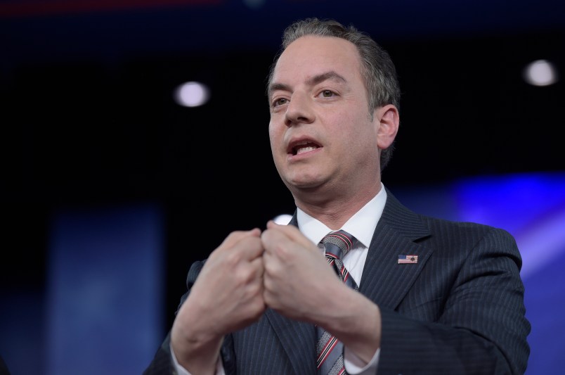White House Chief of Staff Reince Priebus speaks at the Conservative Political Action Conference (CPAC) in Oxon Hill, Md., Thursday, Feb. 23, 2017. (AP Photo/Susan Walsh)