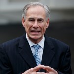 Gov. Greg Abbott, R-Texas, talks to reporters after meeting with President Donald Trump at the White House, Friday, March 24, 2017, in Washington. (AP Photo/Evan Vucci)