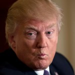 President Donald Trump pauses during a news conference with NATO Secretary General Jens Stoltenberg in the East Room at the White House in Washington, Wednesday, April 12, 2017, in Washington. (AP Photo/Andrew Harnik)