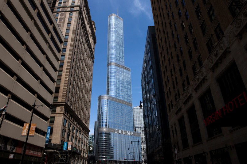 Trump International Hotel and Tower Chicago. High rise building owned by the Trump Organization.