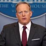 White House Press secretary Sean Spicer speaks to the media during the daily briefing in the Brady Press Briefing Room of the White House, Monday, April 24, 2017. (AP Photo/Pablo Martinez Monsivais)