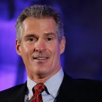 Former Massachusetts Sen. Scott Brown speaks Saturday, Jan. 23, 2016, at the New Hampshire Republican Party summit in Nashua, N.H. (AP Photo/Matt Rourke)