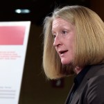 Acting Assistant Attorney General Mary McCord speaks during a news conference at the Justice Department in Washington, Wednesday, March 15, 2017. The Justice Department announced charges against four defendants, including two officers of Russian security services, for a mega data breach at Yahoo. (AP Photo/Susan Walsh)