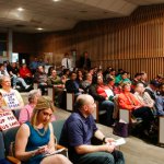 The Lansing City Council chambers were full Wednesday, April 12, 2017, during a special meeting on Lansing's short-lived sanctuary city status.  Citizens from both sides spoke for nearly three hours before the council  voted 5-2 to remove the 'Sanctuary City' designation.