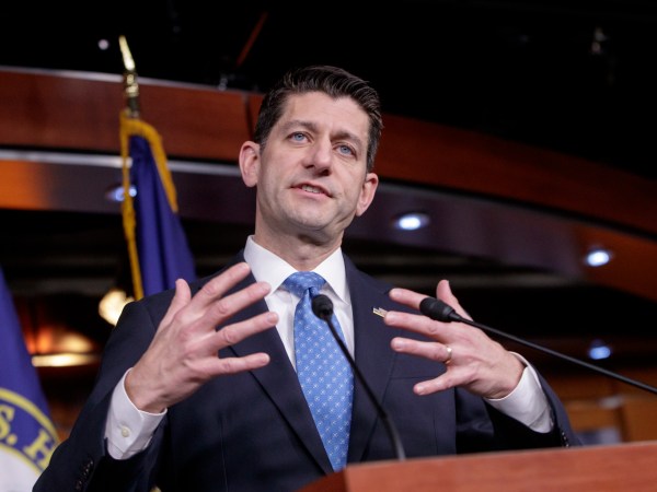 Amid struggles within his own party, Speaker of the House Paul Ryan, R-Wis., discusses the Republican agenda as he faces reporters on Capitol Hill in Washington, Thursday, March 30, 2017.   (AP Photo/J. Scott Applewhite)
