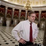 Rep. Jim Jordan, R-Ohio, a key member and founder of the conservative Freedom Caucus, arrives for a TV interview at the Capitol in Washington, Thursday, March 23, 2017, as the GOP's long-promised legislation to repeal and replace "Obamacare" comes to a showdown vote. (AP Photo/J. Scott Applewhite)