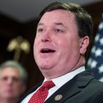 UNITED STATES - FEBRUARY 07: Todd Rokita, R-Ind., conducts a news conference at the RNC after a meeting of the House Republican Conference, February 7, 2017. (Photo By Tom Williams/CQ Roll Call)