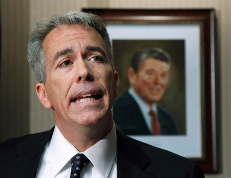 FILE - In this Nov. 17, 2010 file photo, then-Rep.-elect Joe Walsh, R-Ill. speaks on Capitol Hill in Washington. The Chicago Sun-Times reports Thursday, July 28, 2011, that Walsh's ex-wife, Layra Walsh has sued her ex-husband for more than $117,000 in what she says is unpaid child support and interest. Laura Walsh filed the claim in December in their divorce case. (AP Photo/Manuel Balce Ceneta, File)