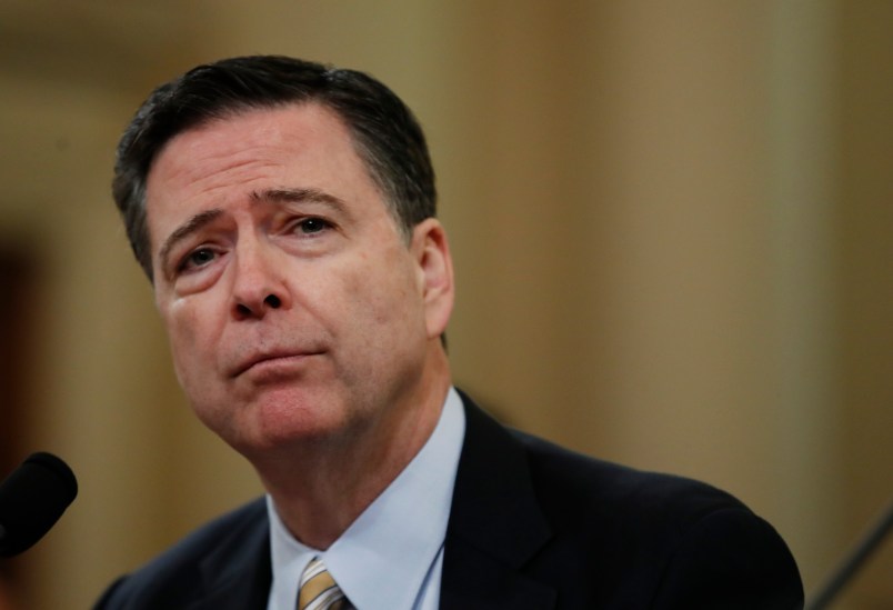 FBI Director James Comey, testifies on Capitol Hill in Washington, Monday, March 20, 2017, before the House Intelligence Committee hearing on allegations of Russian interference in the 2016 U.S. presidential election. (AP Photo/Manuel Balce Ceneta)