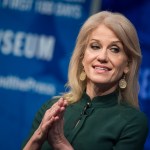 UNITED STATES - APRIL 11: White House adviser Kellyanne Conway is interviewed by Michael Wolff during a discussion at the Newseum titled “The President and the Press: The First Amendment in the First 100 Days,” on April 12, 2017. (Photo By Tom Williams/CQ Roll Call)