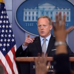 White House press secretary Sean Spicer speaks during the daily briefing at the White House in Washington, Monday, May 1, 2017. Spicer answered questions about the budget agreement, China and other topics.   (AP Photo/Susan Walsh)