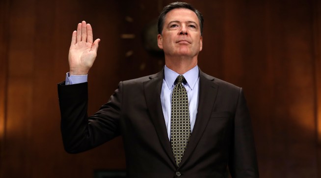 FBI Director James Comey testifies on Capitol Hill in Washington, Wednesday, May 3, 2017, before the Senate Judiciary Committee hearing: "Oversight of the Federal Bureau of Investigation." (AP Photo/Carolyn Kaster)