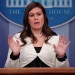 Deputy White House press secretary Sarah Huckabee Sanders speaks during the daily press briefing, Thursday, May 11, 2017, in Washington. (AP Photo/Evan Vucci)