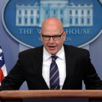 National Security Adviser H.R. McMaster speaks during a briefing at the White House in Washington, Tuesday, May 16, 2017. President Donald Trump claimed the authority to share "facts pertaining to terrorism" and airline safety with Russia, saying in a pair of tweets he has "an absolute right" as president to do so. (AP Photo/Susan Walsh)