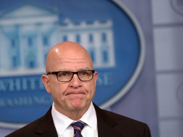 National Security Adviser H.R. McMaster speaks during a briefing at the White House in Washington, Tuesday, May 16, 2017. President Donald Trump claimed the authority to share "facts pertaining to terrorism" and airline safety with Russia, saying in a pair of tweets he has "an absolute right" as president to do so. (AP Photo/Susan Walsh)