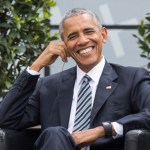 Former U.S. President Barack Obama smiles during a discussion event on democracy and global responsibility at a Protestant conference in Berlin, Germany, Thursday, May 25, 2017, when Germany marks the 500th anniversary of the Reformation. (AP Photo/Gero Breloer)