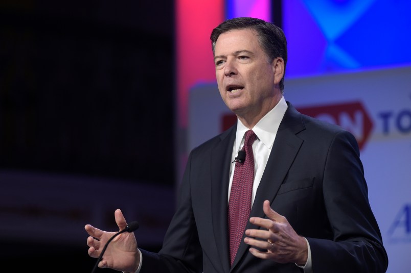 FBI Director James Comey speaks to the Anti-Defamation League National Leadership Summit in Washington, Monday, May 8, 2017. (AP Photo/Susan Walsh)