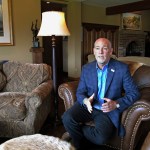 FILE--In this Oct. 5, 2016, file photo, Republican candidate for governor Greg Gianforte answers a reporter's question in his home in Bozeman, Mont. Gianforte is trying to unseat Democratic Gov. Steve Bullock in the Nov. 8 elections. (AP Photo/Matt Volz, file)