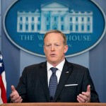 White House press secretary Sean Spicer speaks to the media during the daily press briefing at the White House, Tuesday, May 30, 2017, in Washington. Spicer discussed ongoing possible connections to Jared Kushner and Russians, the president's international trip, and other topics. (AP Photo/Andrew Harnik)
