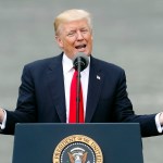 President Donald Trump speaks during a rally at the Rivertowne Marina, Wednesday, June 7, 2017, in Cincinnati. (AP Photo/John Minchillo)