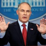 EPA Administrator Scott Pruitt speaks to the media during the daily briefing in the Brady Press Briefing Room of the White House in Washington, Friday, June 2, 2017. (AP Photo/Pablo Martinez Monsivais)