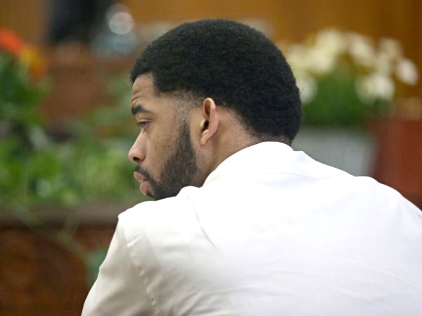 June 16, 2017 Photographs from 1st -Degree Reckless Homicide trial of Dominique Heaggan-Brown who was a Milwaukee Police officer when he shot and killed Sylville Smith. Here Heaggan-Brown listens to his his statement he made to investigators after the shooting is read back to him in court by Special Agent Raymond Gibbs of the Wisconsin Department of Justice, Department of Criminal Investigation, who conducted an interview with him 48 after the shooting.MICHAEL SEARS/MSEARS@JOURNALSENTINEL.COM