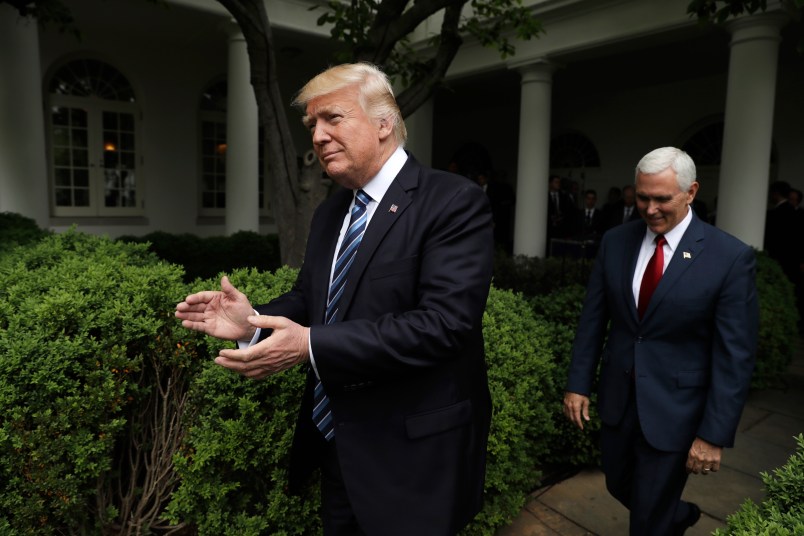 President Donald Trump speaks in the Rose Garden of the White House, Thursday, May 4, 2017, in Washington. (AP Photo/Evan Vucci)