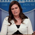 Deputy White House press secretary Sarah Huckabee Sanders speaks during the daily press briefing, Thursday, May 11, 2017, in Washington. (AP Photo/Evan Vucci)