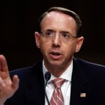 Deputy Attorney General Rod Rosenstein, testifies during a Senate Intelligence Committee hearing about the Foreign Intelligence Surveillance Act, on Capitol Hill, Wednesday, June 7, 2017, in Washington. (AP Photo/Carolyn Kaster)