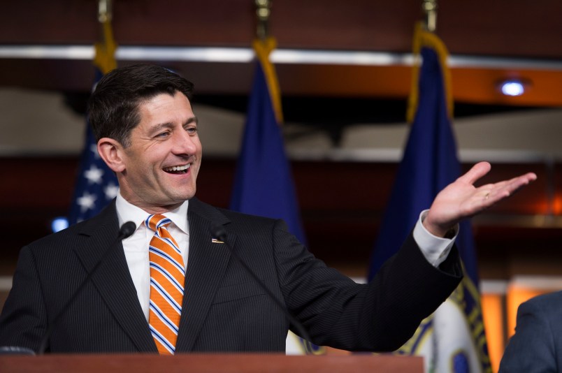 Speaker of the House Paul Ryan of Wis., speaks with reporters during his weekly news conference on Capitol Hill, in Washington, Thursday, June 8, 2017. (AP Photo/Cliff Owen)