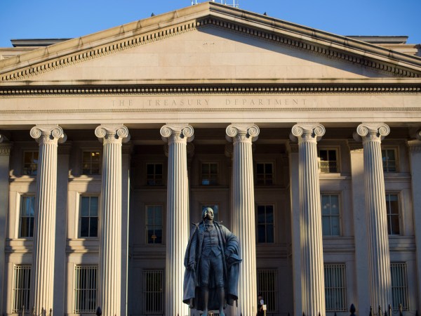 The U.S. Treasury Department building in Washington, Thursday, June 8, 2017. (AP Photo/Pablo Martinez Monsivais)