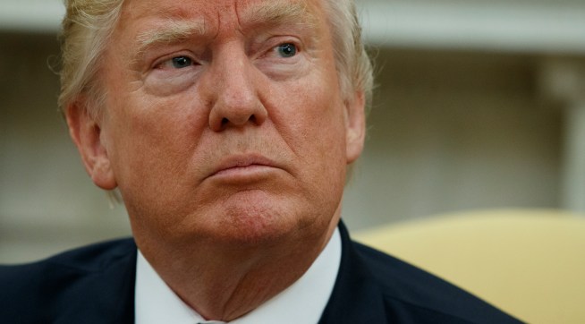 President Donald Trump listens during a meeting with Panamanian President Juan Carlos Varela in the Oval Office of the White House, Monday, June 19, 2017, in Washington. (AP Photo/Evan Vucci)