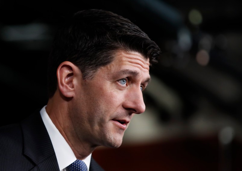 Speaker of the House Paul Ryan of Wis., speaks to reporters during a news conference on Capitol Hill in Washington, Thursday, June 22, 2017.   (AP Photo/Manuel Balce Ceneta)